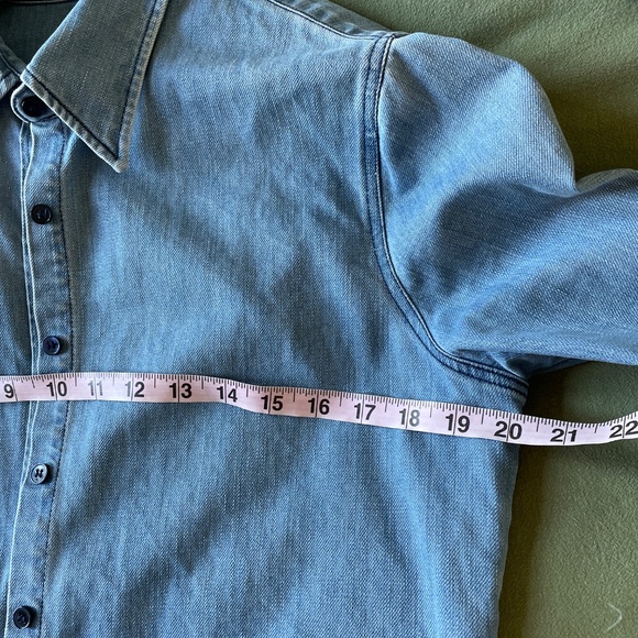 Blue Denim Button Down Shirt - Picture 8 of 10